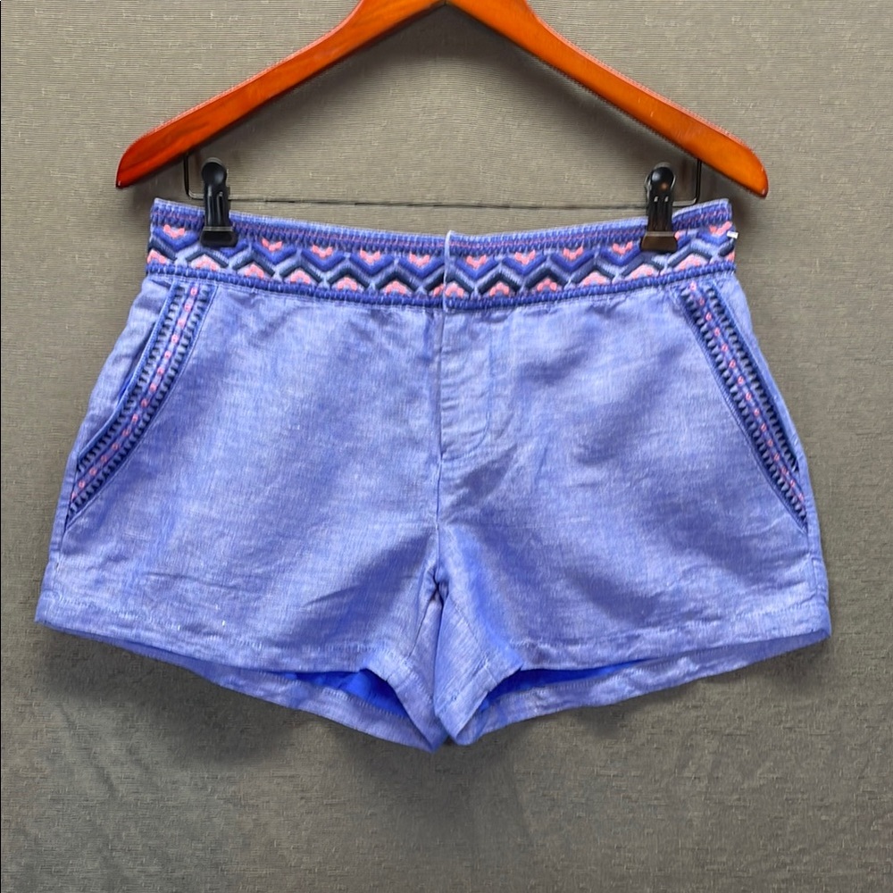 Vineyard Vines High Waist Blue and Pink Summer embroidered Shorts